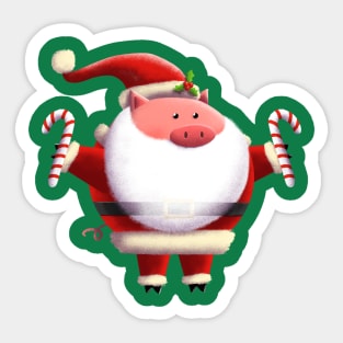 Santa Pig Sticker